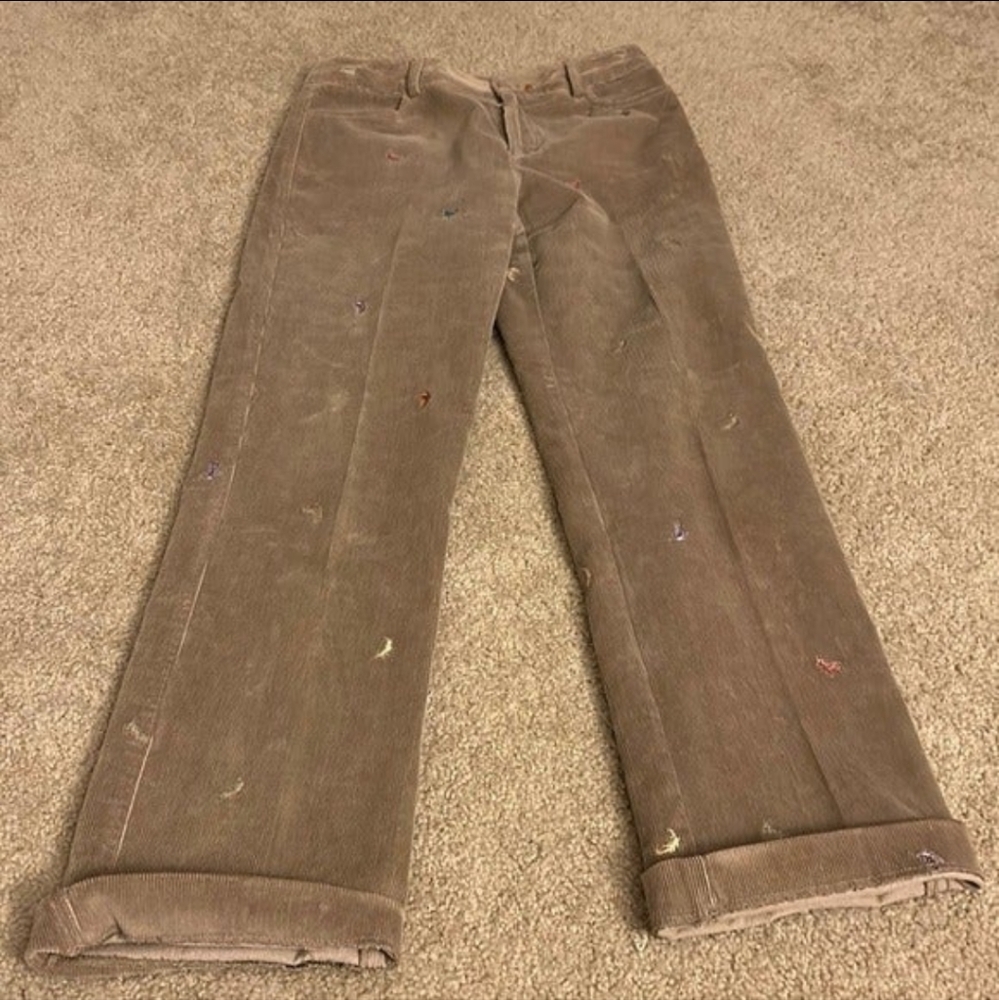 Rafaella Fall Leaves Corduroy Pants